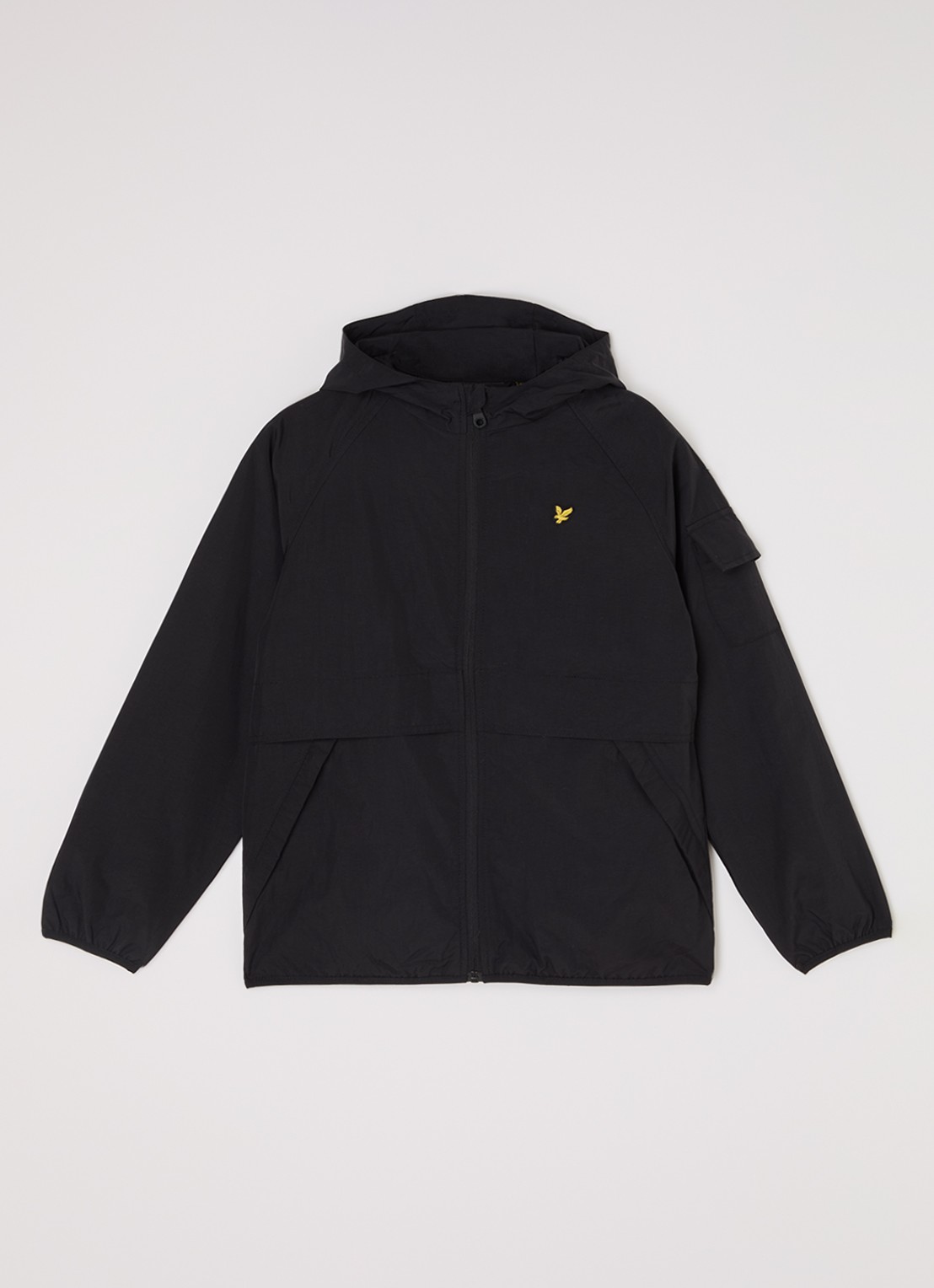 Lyle & Scott Windjack met capuchon  - voorkant 2 zwart