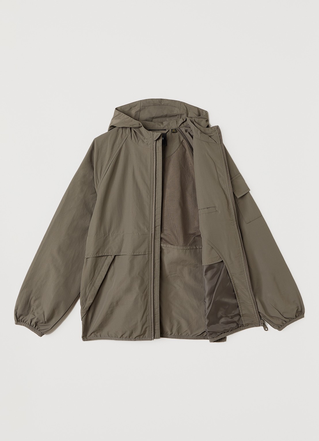 Lyle & Scott Windjack met capuchon  - voorkant 2 olijfgroen