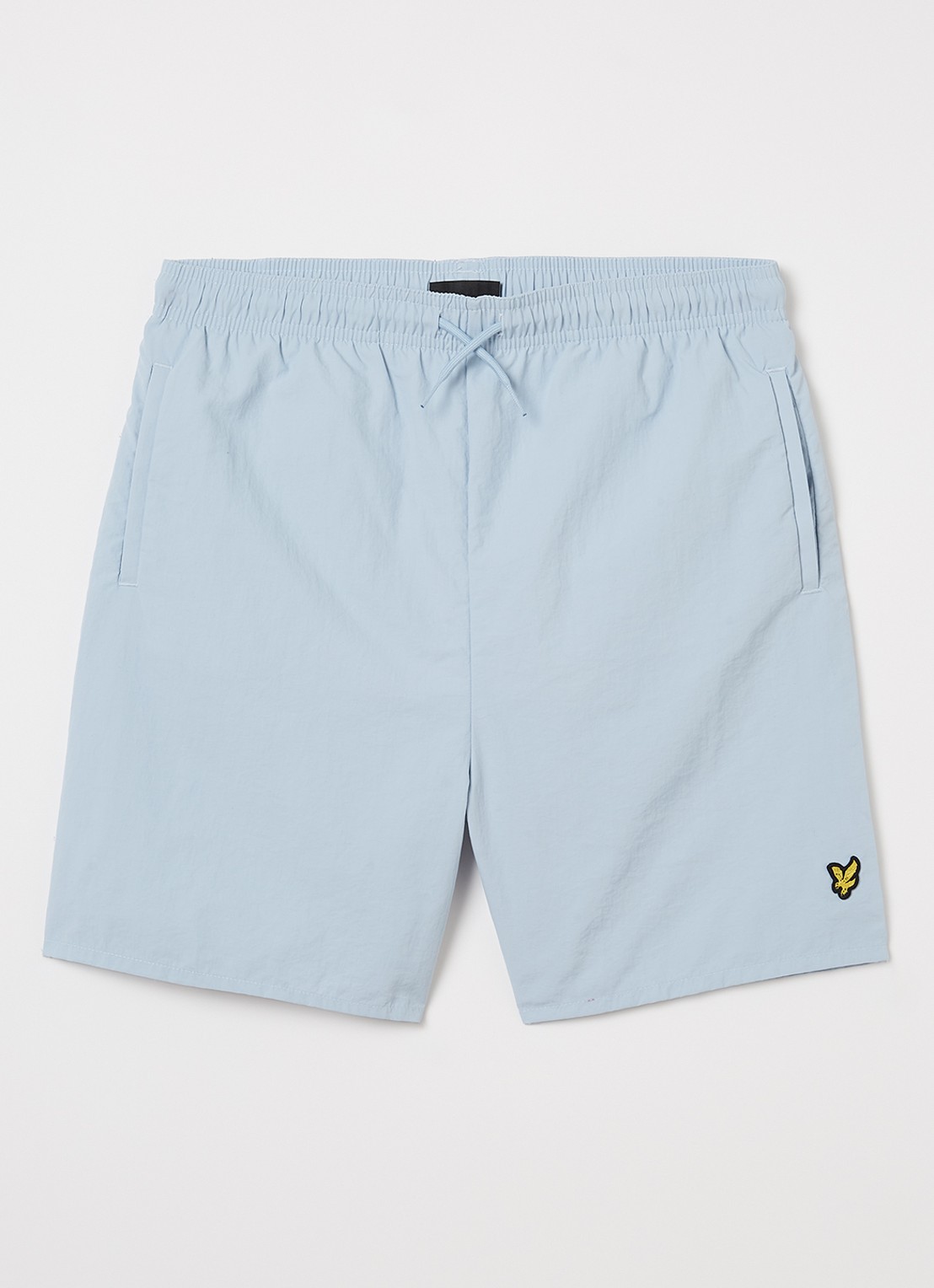Lyle & Scott Zwemshorts met logoborduring - voorkant 2 lichtblauw