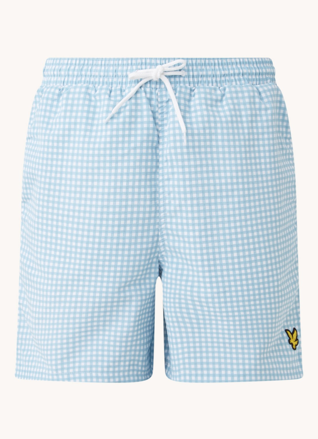 Lyle & Scott Zwemshorts met ruitdessin - voorkant 2 blauw