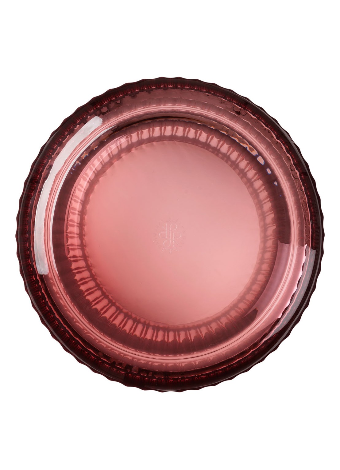 Lyngby Porcelaen Burgundy vaas 31 cm  - detail bordeauxrood