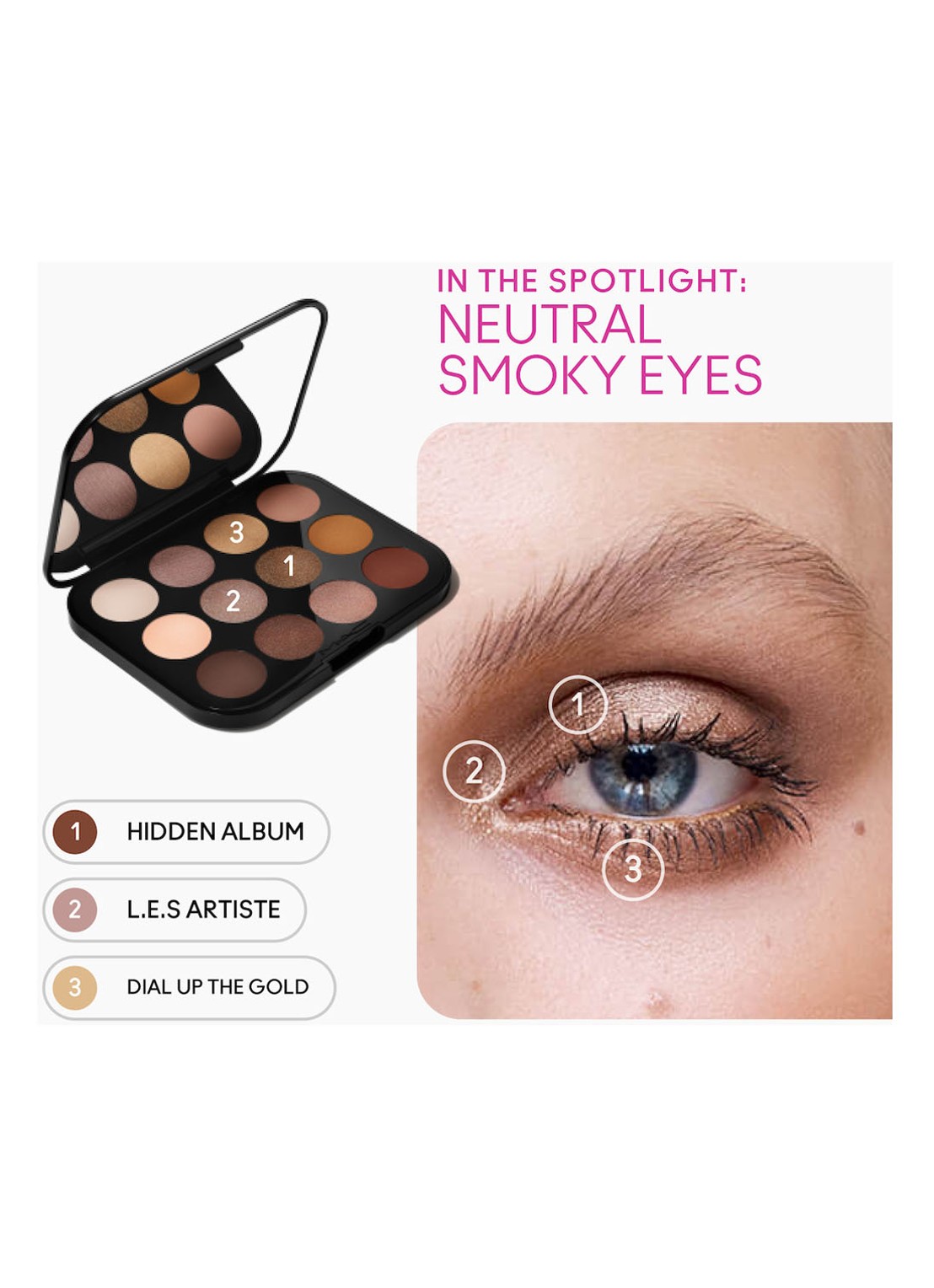 M·A·C Connect In Colour Eye Shadow Palette X12 - oogschaduw palette - detail 2 unfiltered nudes