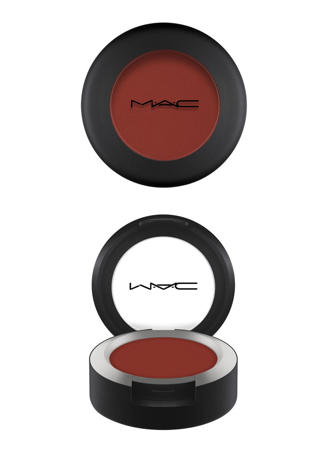 M·A·C Powder Kiss Eyeshadow - oogschaduw - voorkant 5 devoted to chili