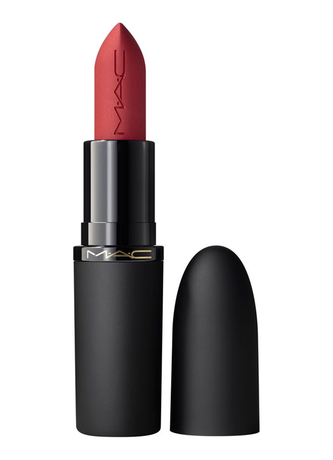 M·A·C Powder Kiss Hazy Matte Lipstick - voorkant dubonnet buzz