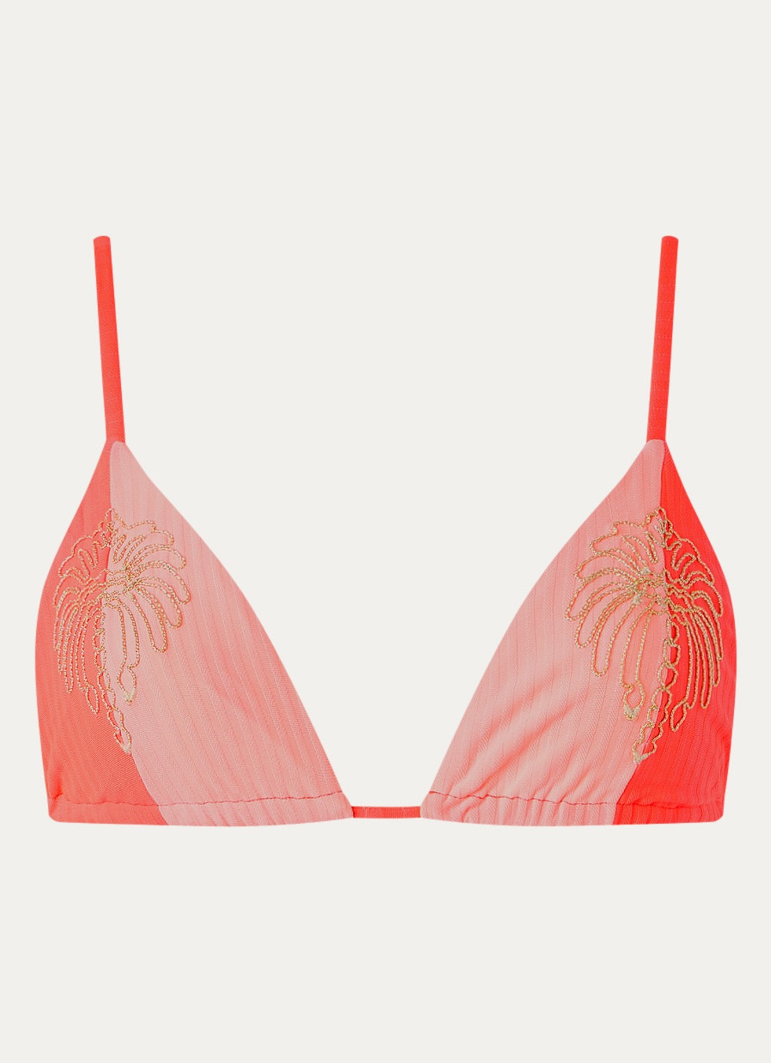 MAAJI Everly reversible triangel bikinitop - voorkant koraal