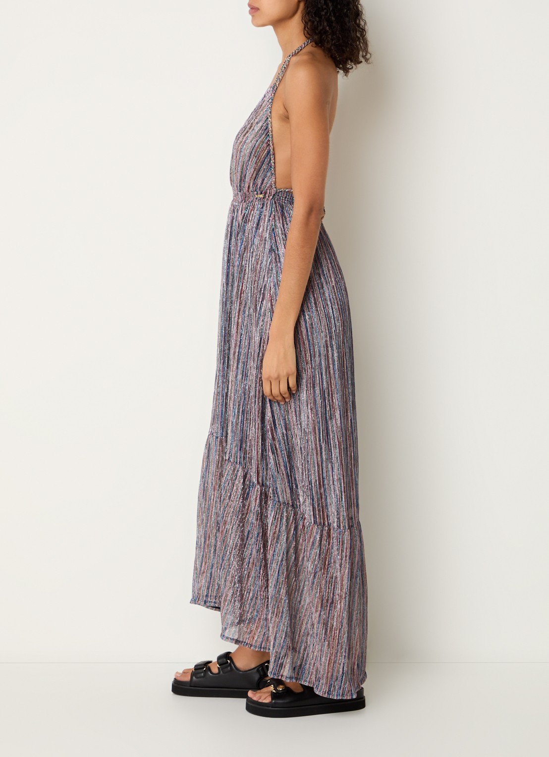MAAJI Moon Bay maxi jurk met lurex - achterkant 5 paars