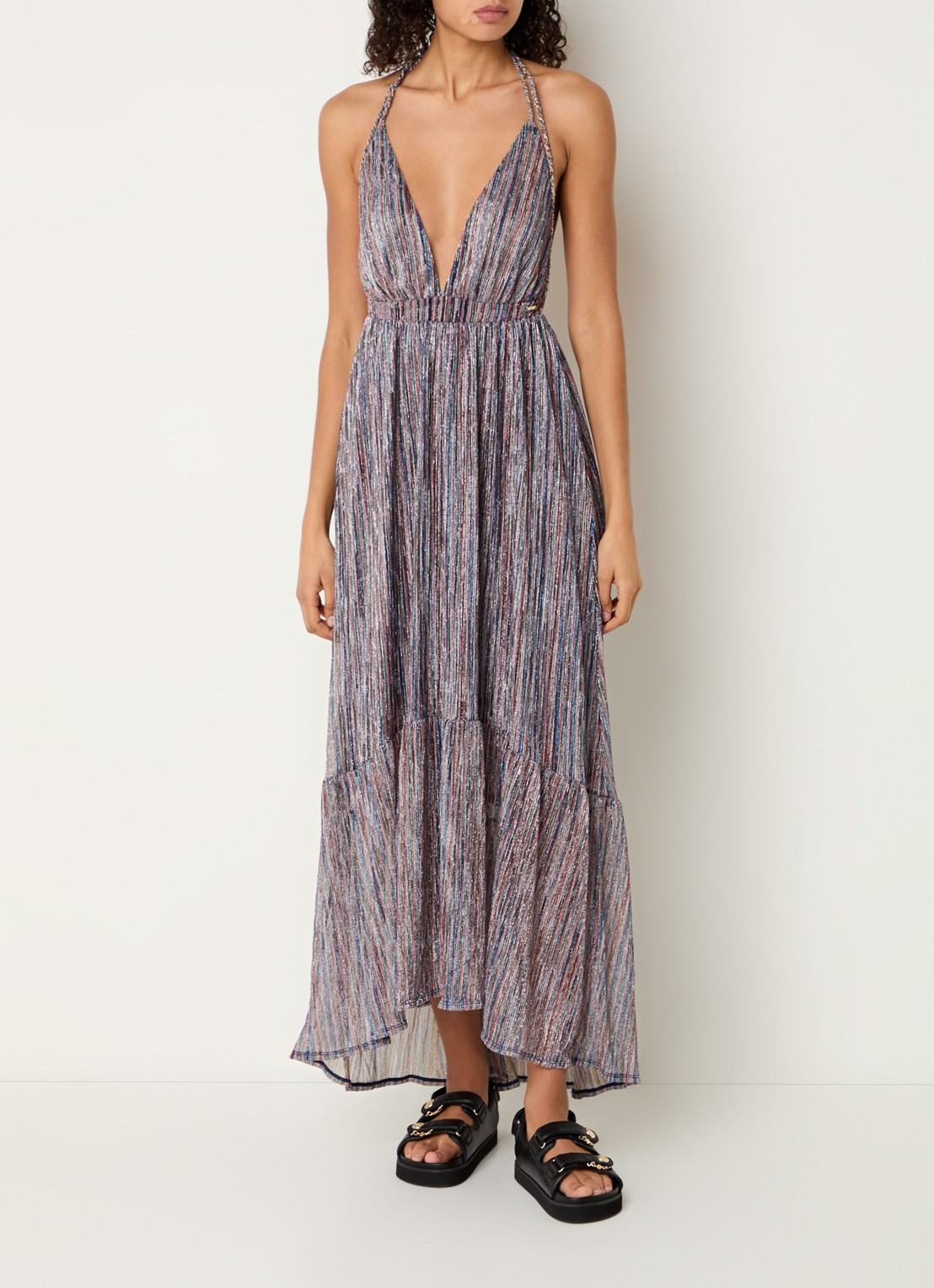 MAAJI Moon Bay maxi jurk met lurex - detail 3 paars