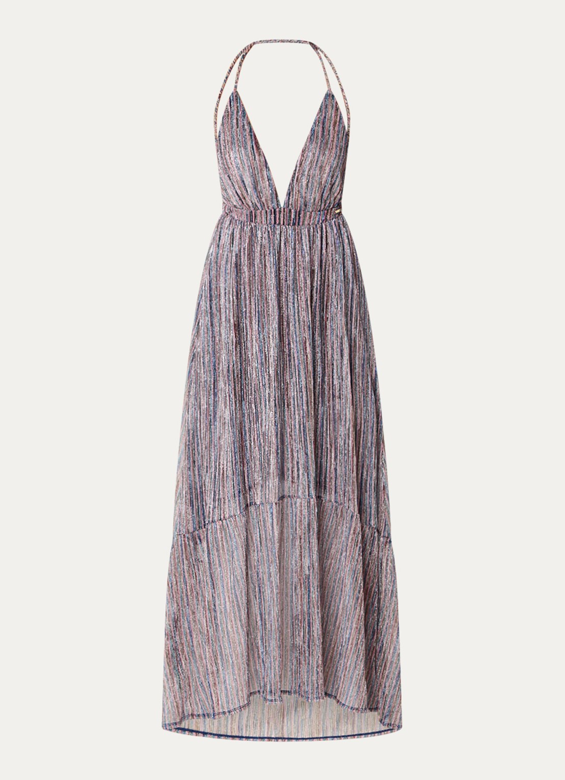 MAAJI Moon Bay maxi jurk met lurex - voorkant paars