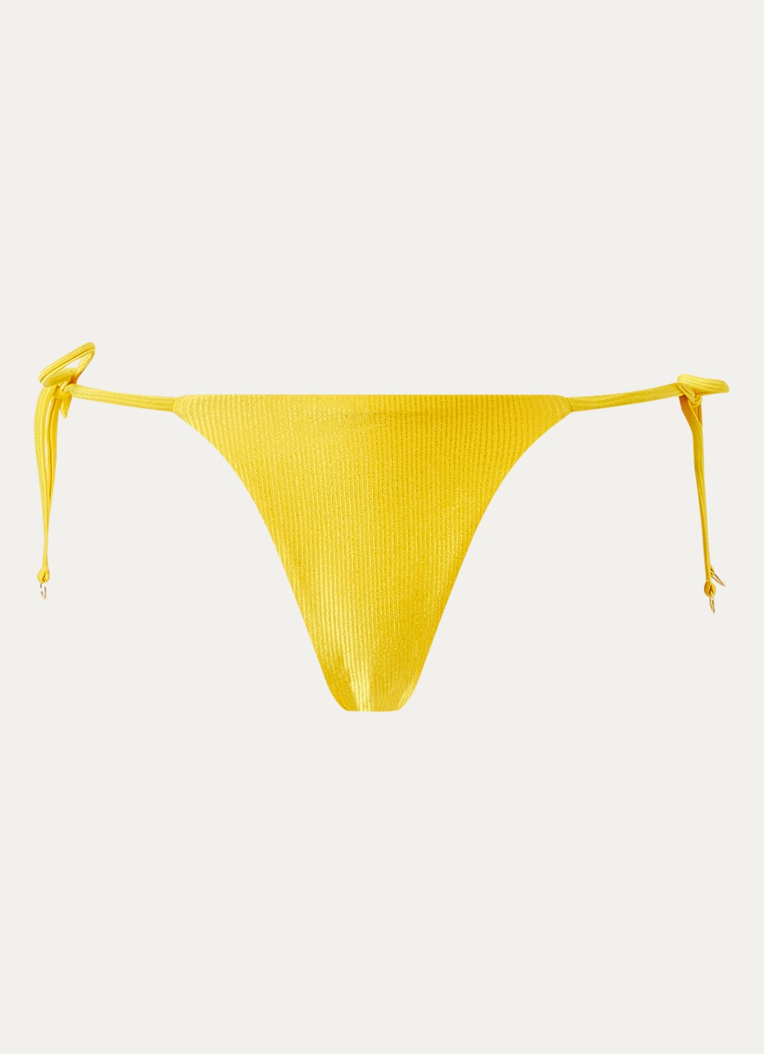 MAAJI Sunburst brazilian bikinislip met metallic finish - voorkant geel