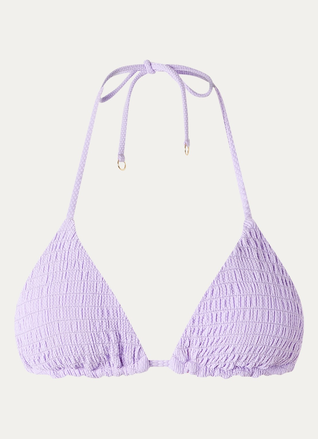 MAAJI Triangel bikini top met structuur   - voorkant paars
