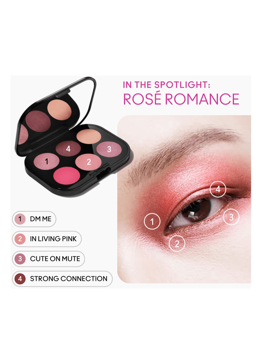 M·A·C  Connect In Colour Eye Shadow Palette X6 - oogschaduw palette - detail 5 rose lens