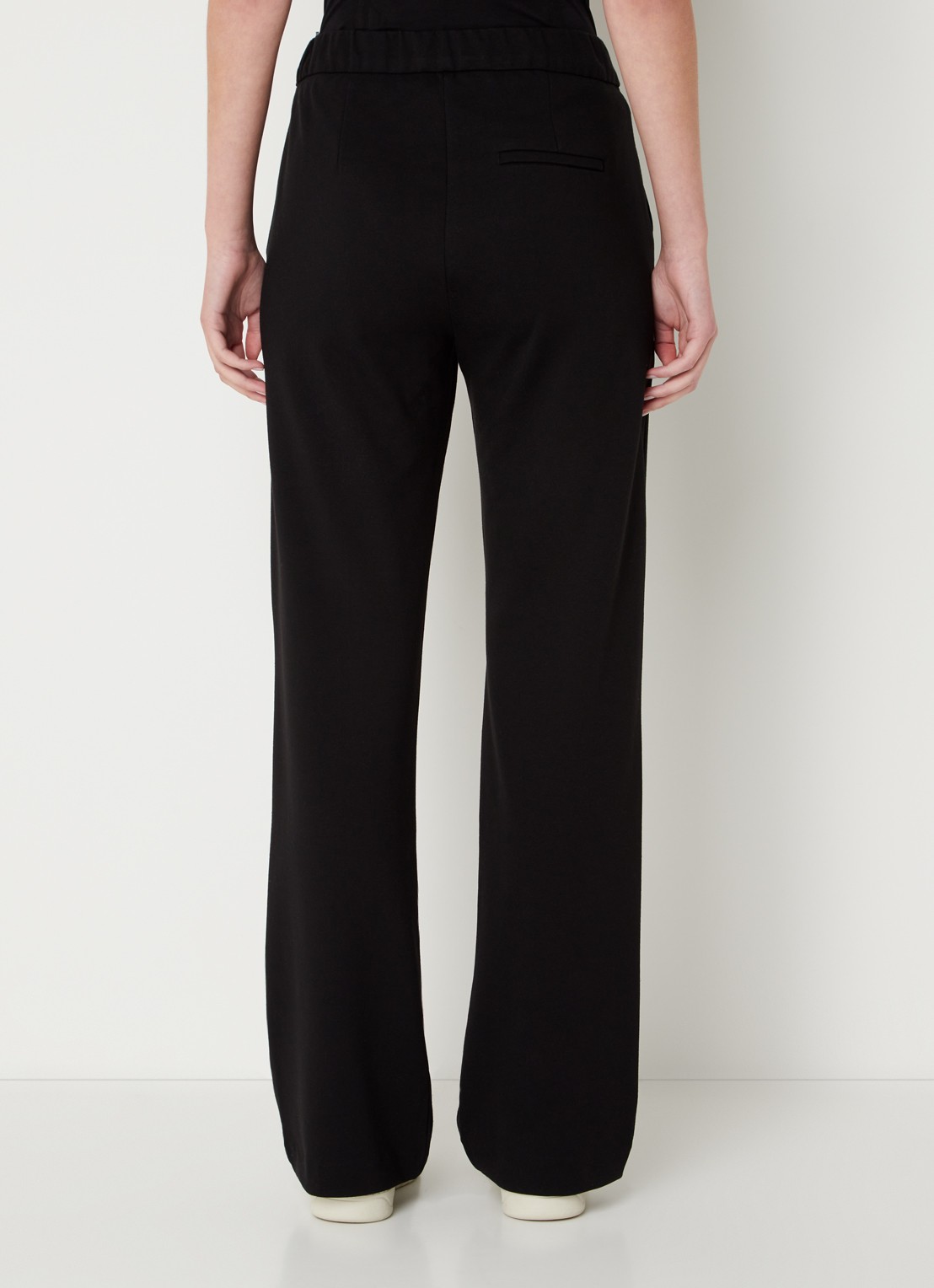 MAC Jeans Chiara straight fit pantalon met print  - achterkant 3 zwart
