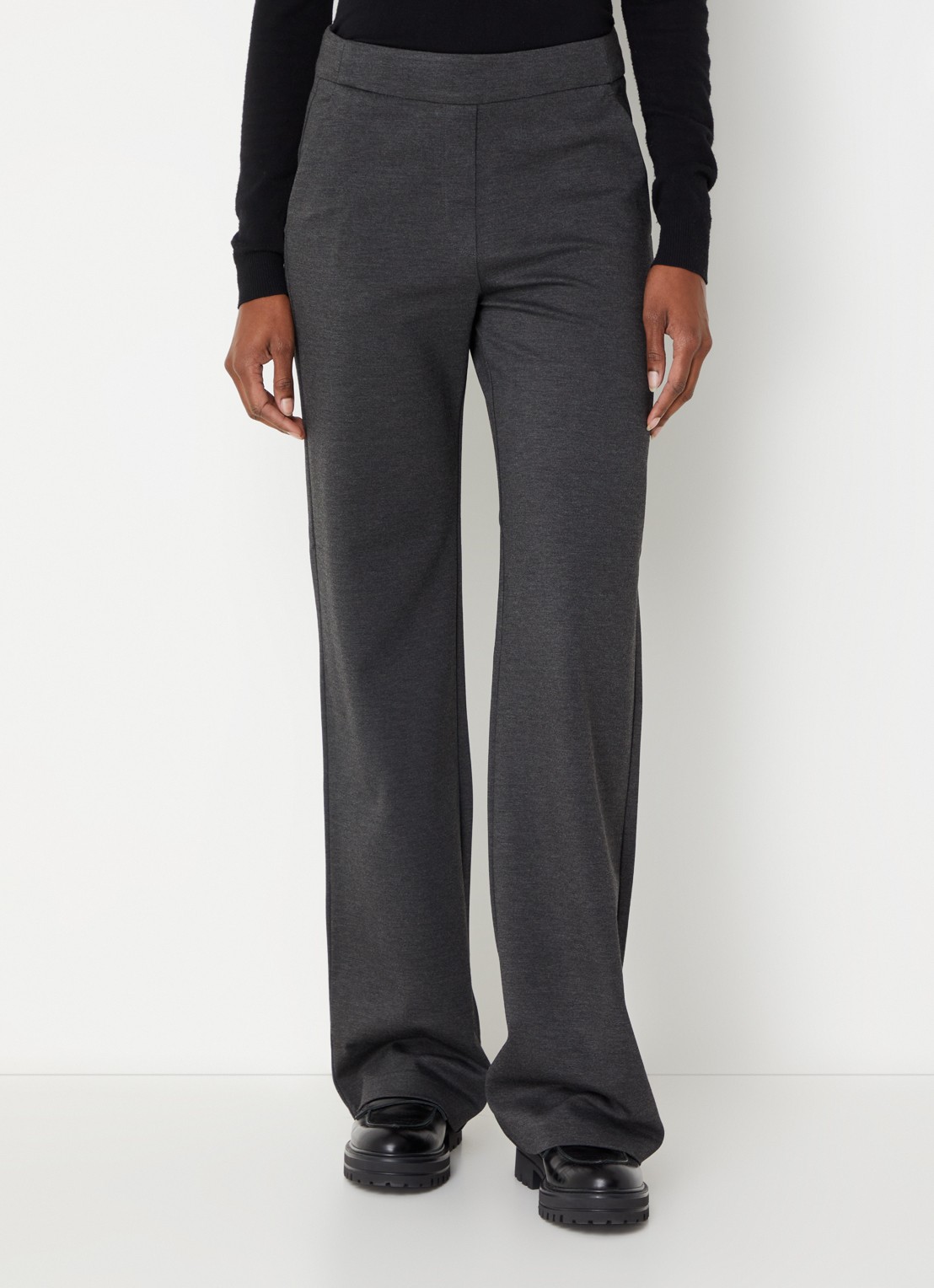MAC Jeans Chiara straight fit pantalon met print  - detail 4 antraciet