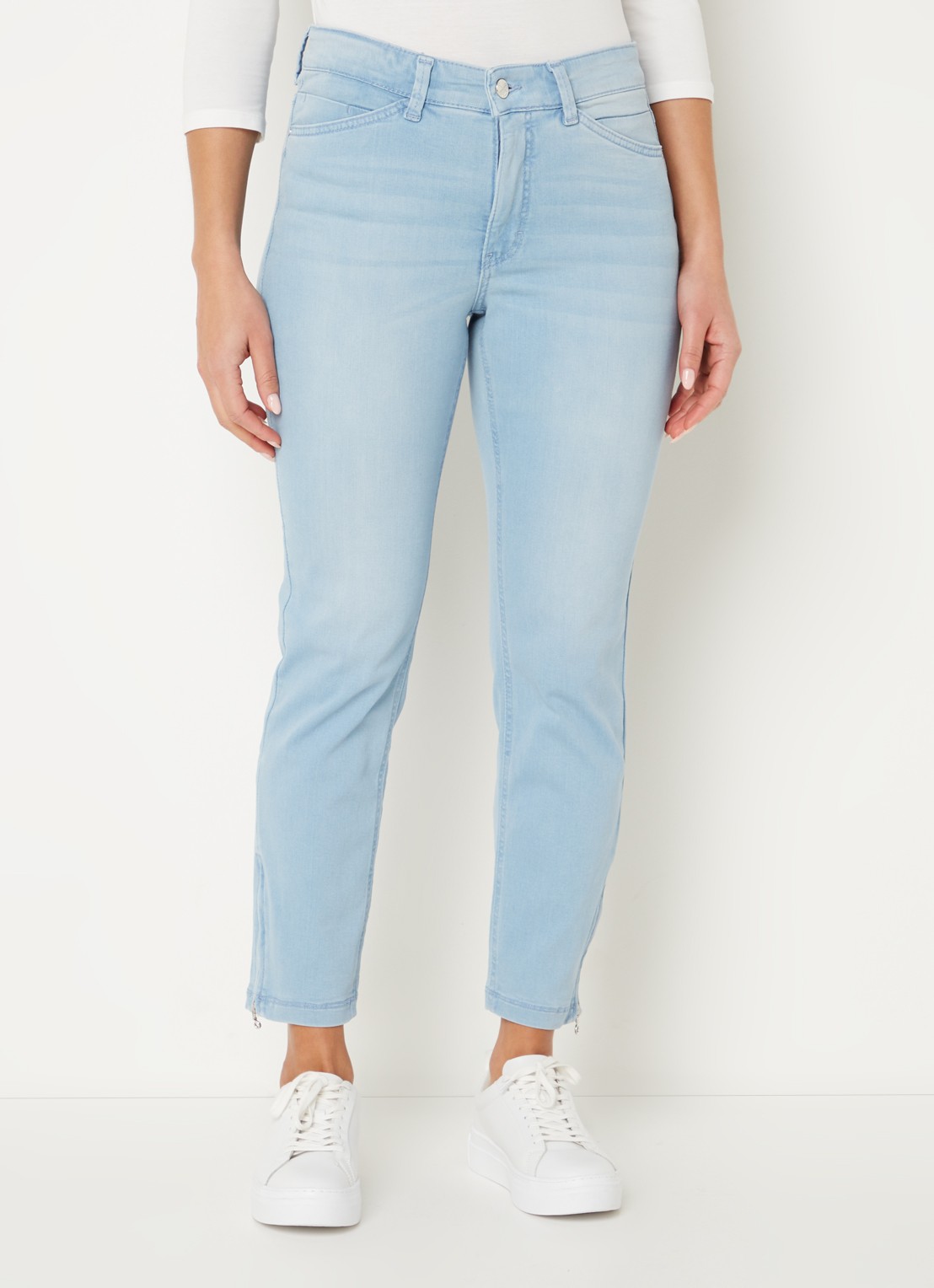 MAC Jeans Dream Chic high waist skinny jeans - detail 2 lichtblauw