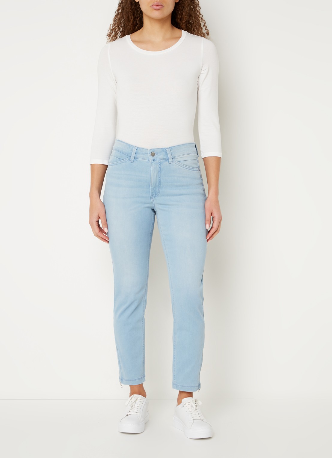 MAC Jeans Dream Chic high waist skinny jeans - voorkant 5 lichtblauw