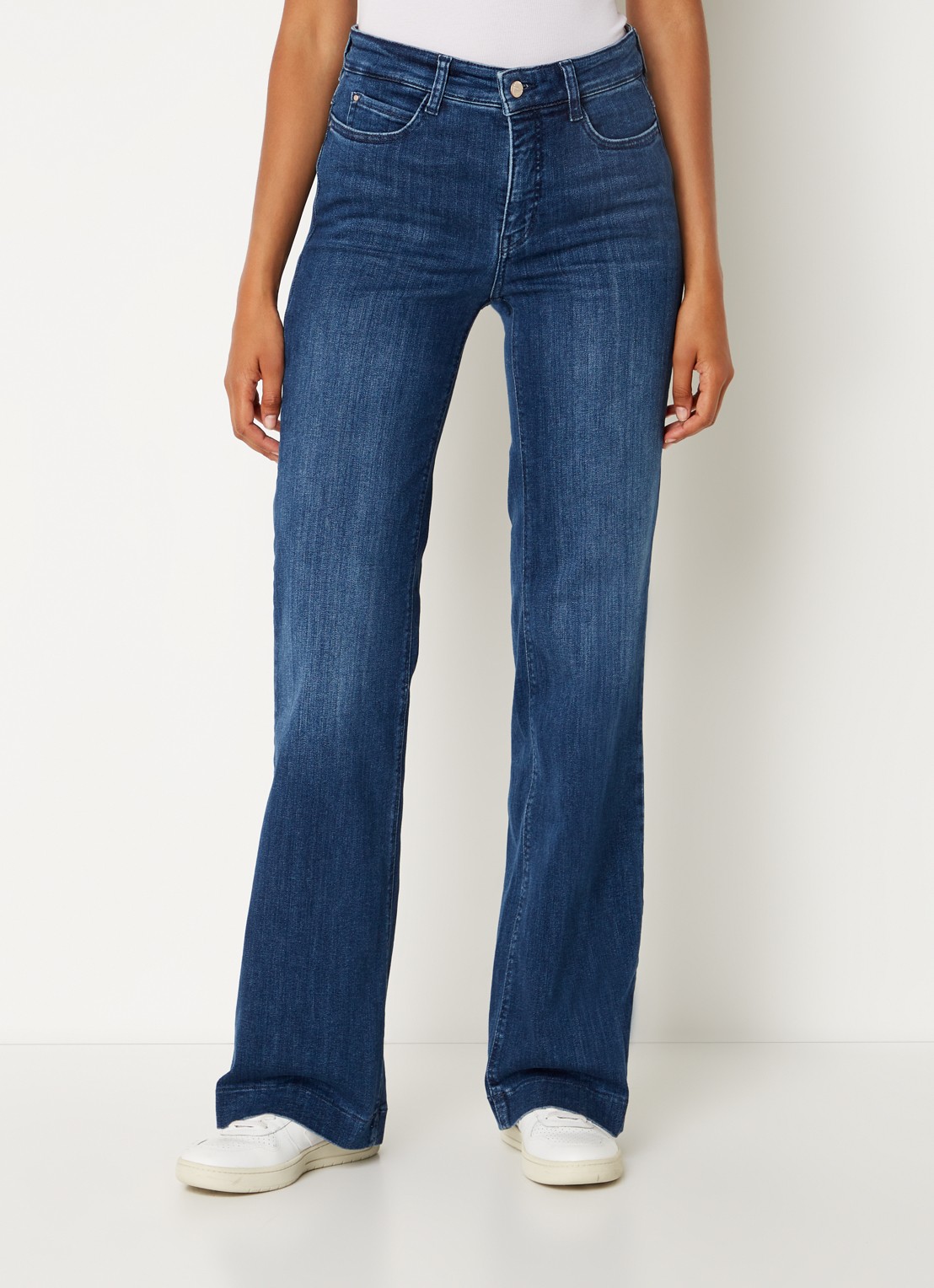 MAC Jeans Dream high waist wide leg jeans met steekzakken - detail 2 indigo