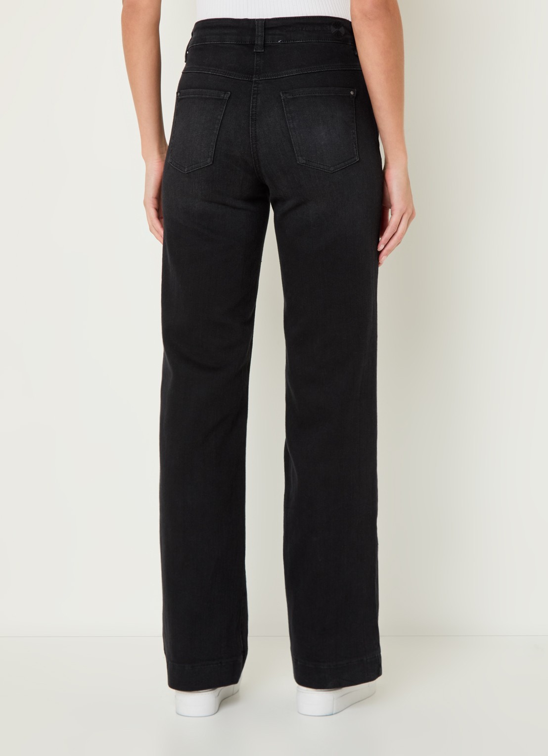 MAC Jeans Dream high waist wide leg jeans met steekzakken - achterkant zwart