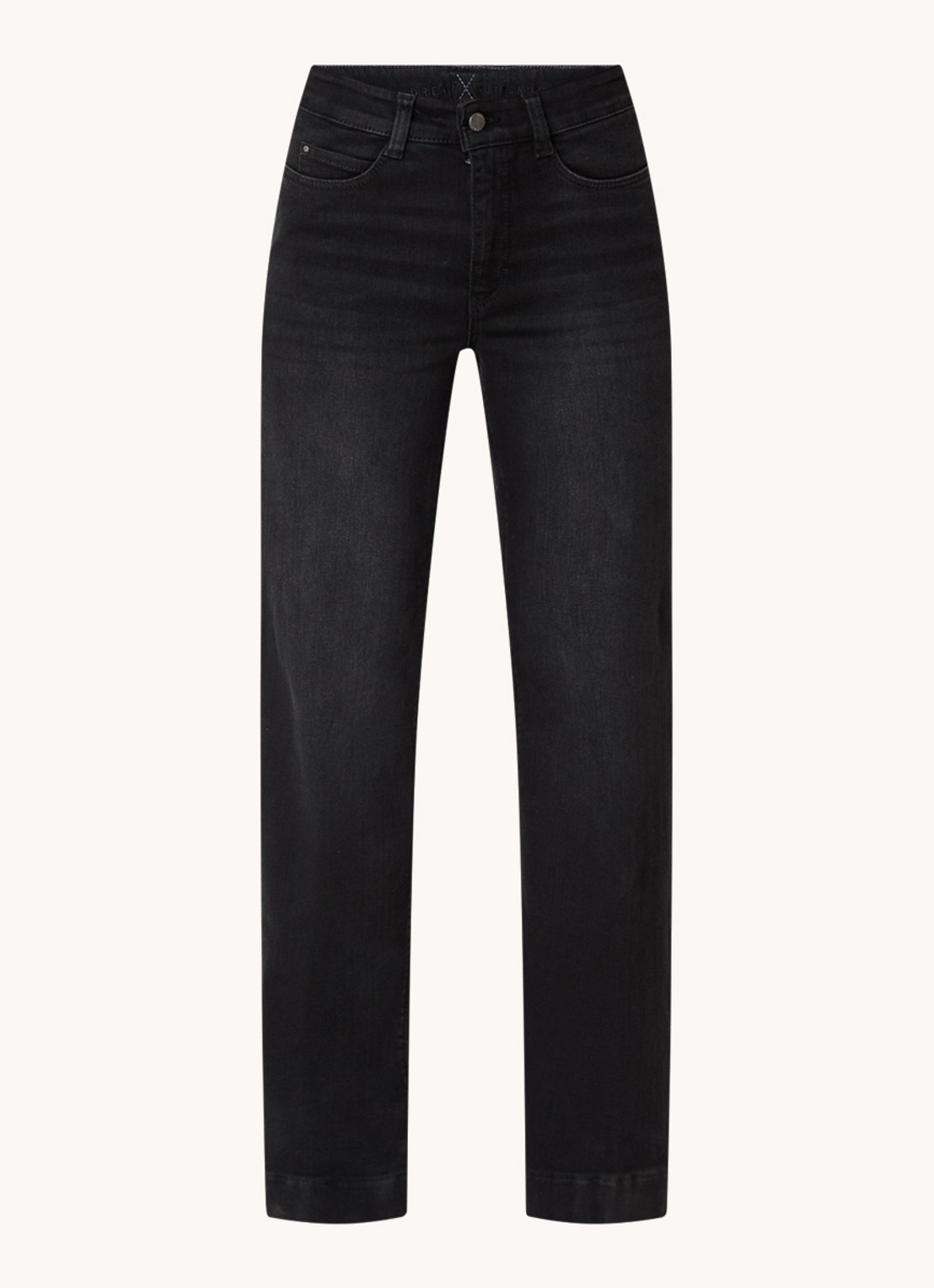 MAC Jeans Dream high waist wide leg jeans met steekzakken - voorkant 4 zwart