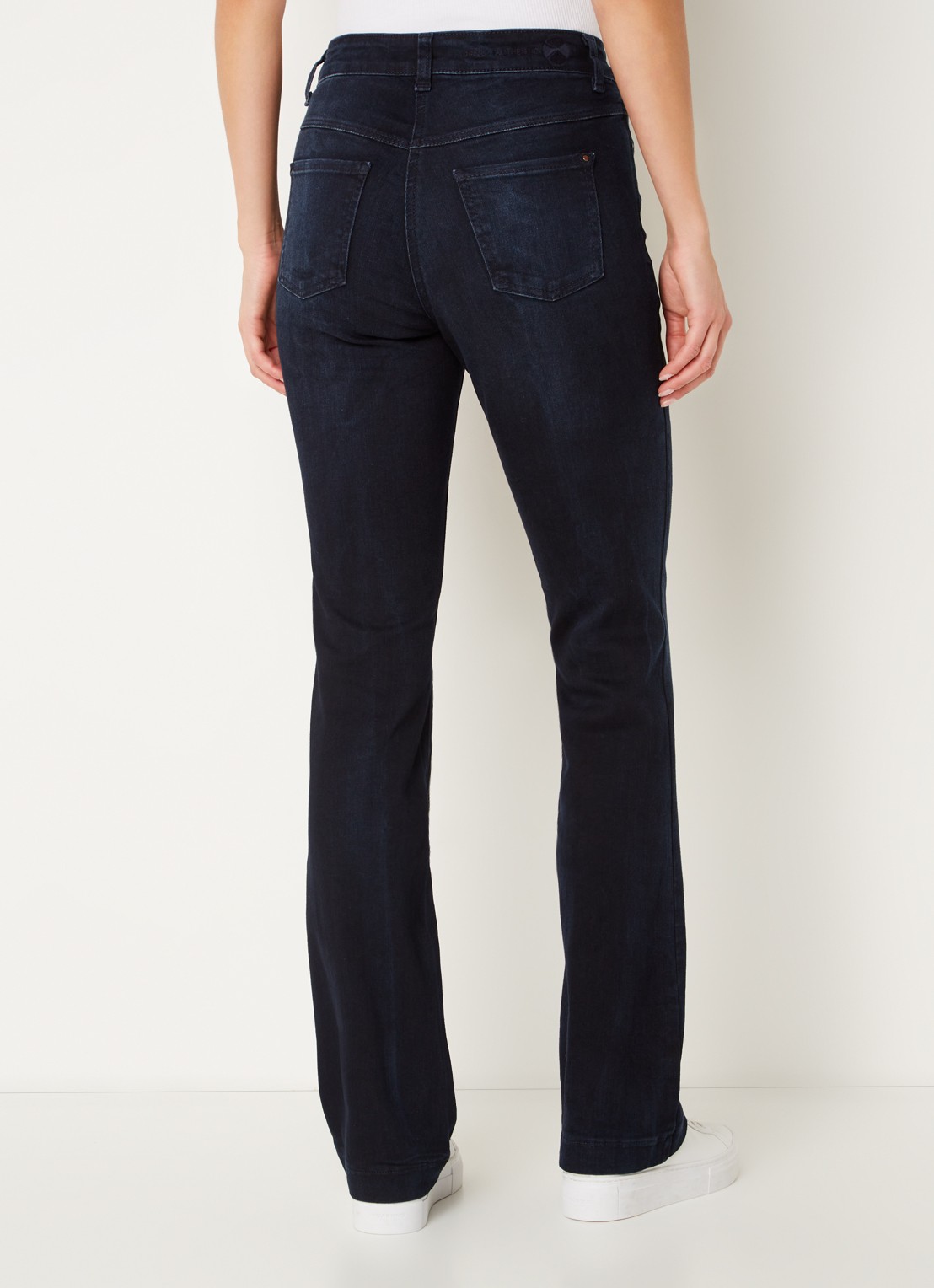 MAC Jeans Dream mid waist flared jeans met stretch - achterkant donkerblauw