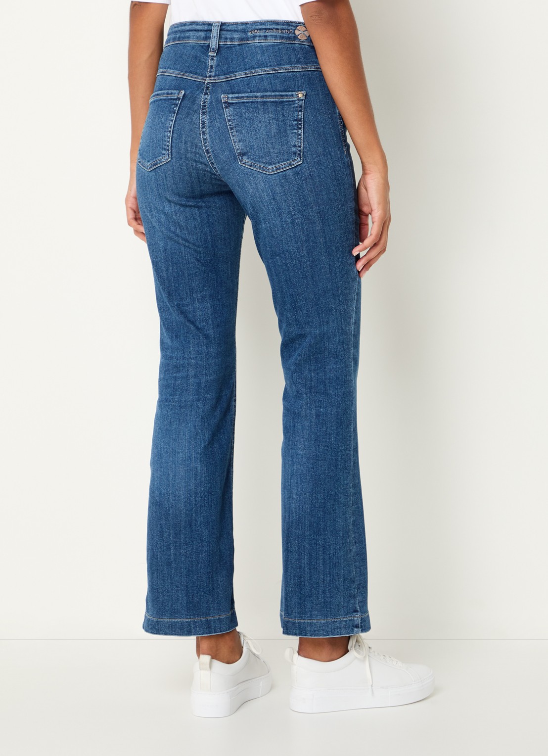 MAC Jeans Dream mid waist flared jeans met stretch - achterkant 5 lichtblauw