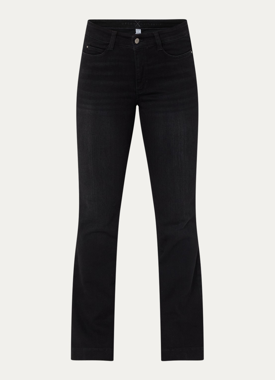 MAC Jeans Dream mid waist flared jeans met stretch - voorkant 2 grijsmele