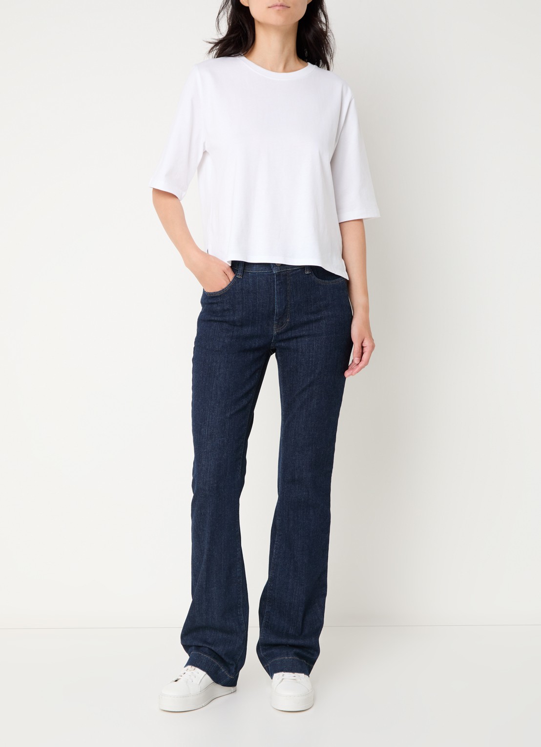 MAC Jeans Dream mid waist flared jeans met stretch - voorkant 2 jeans