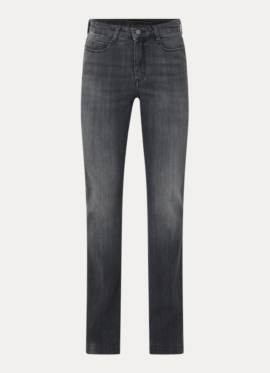 MAC Jeans Dream mid waist flared jeans met stretch - voorkant antraciet