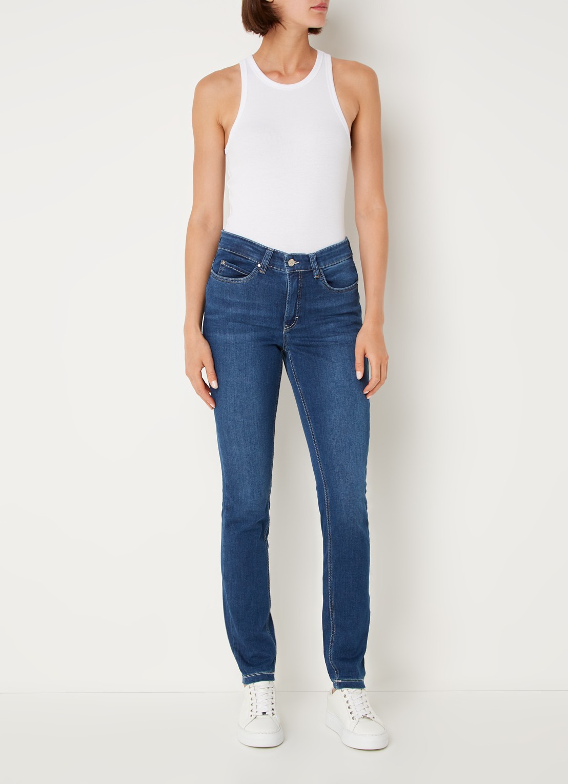MAC Jeans Dream mid waist skinny jeans met stretch - voorkant 2 jeans