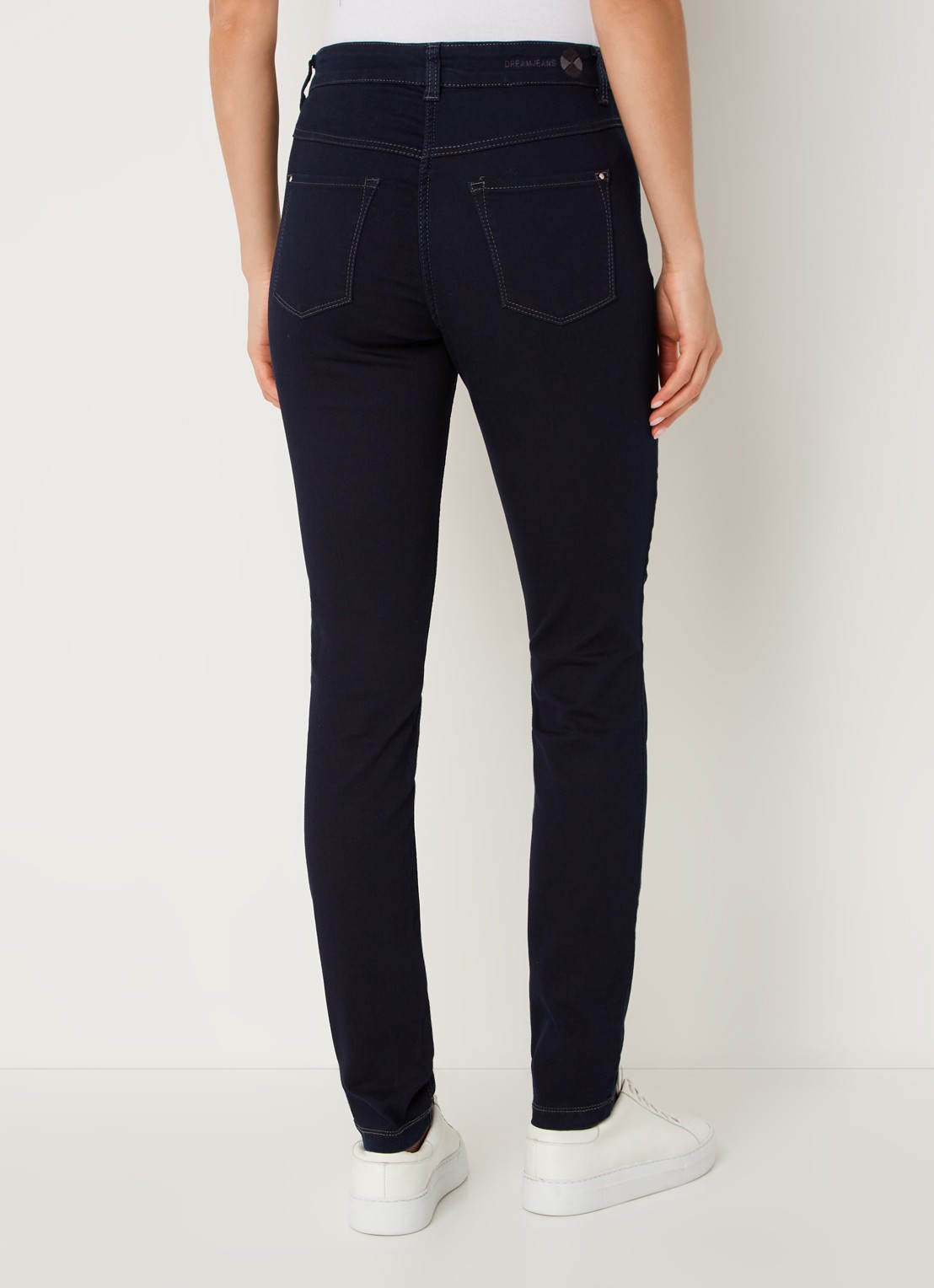 MAC Jeans Dream mid waist skinny jeans met stretch - achterkant 5 donkerblauw