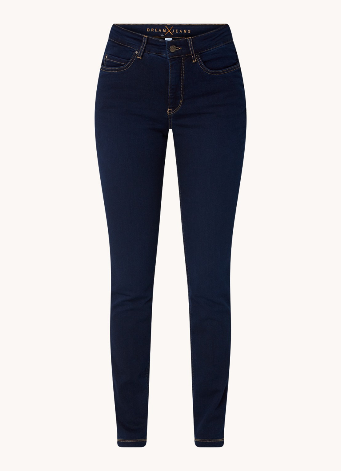 MAC Jeans Dream mid waist skinny jeans met stretch - voorkant 3 indigo