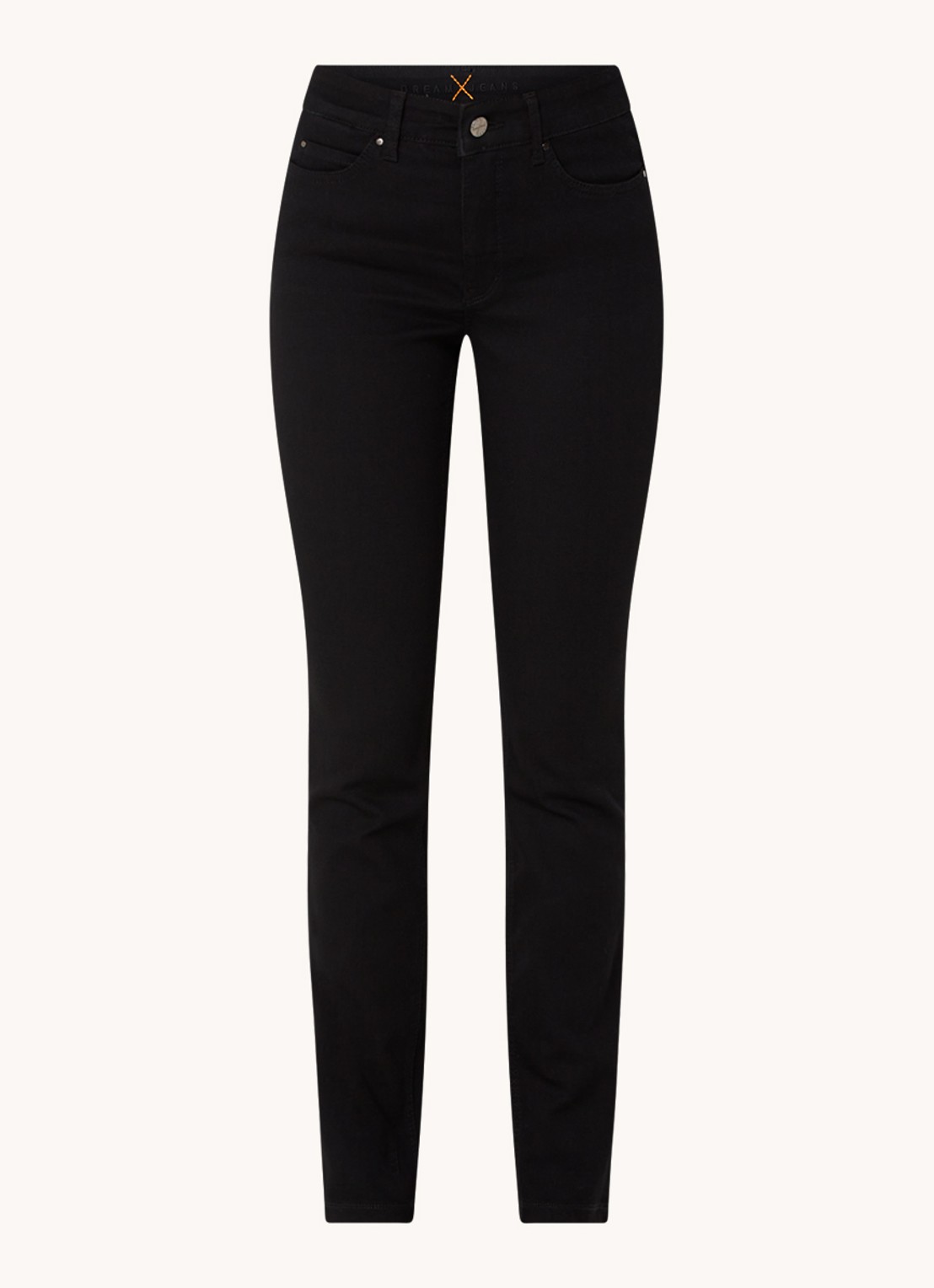MAC Jeans Dream mid waist skinny jeans met stretch - voorkant zwart