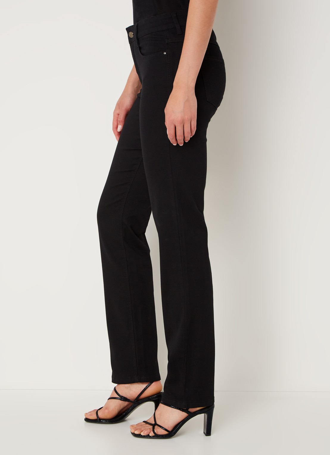MAC Jeans Dream mid waist slim fit jeans met stretch  - detail 2 zwart