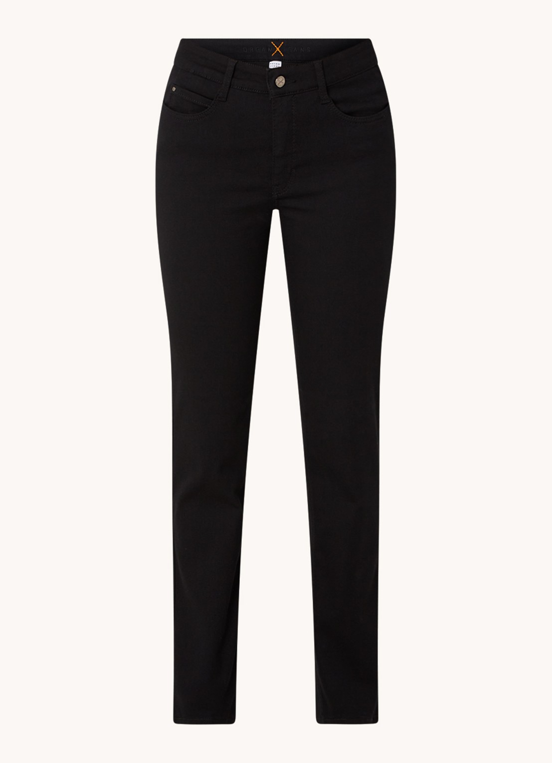 MAC Jeans Dream mid waist slim fit jeans met stretch  - voorkant 3 zwart