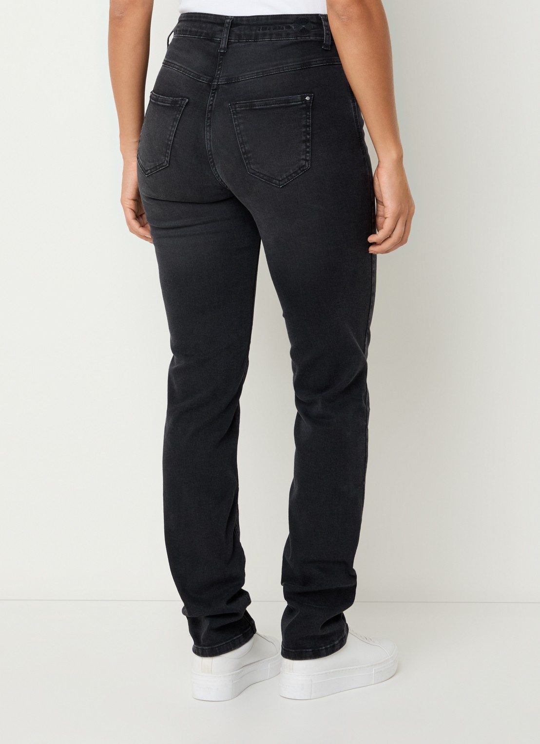 MAC Jeans Dream mid waist slim fit jeans met stretch  - achterkant antraciet