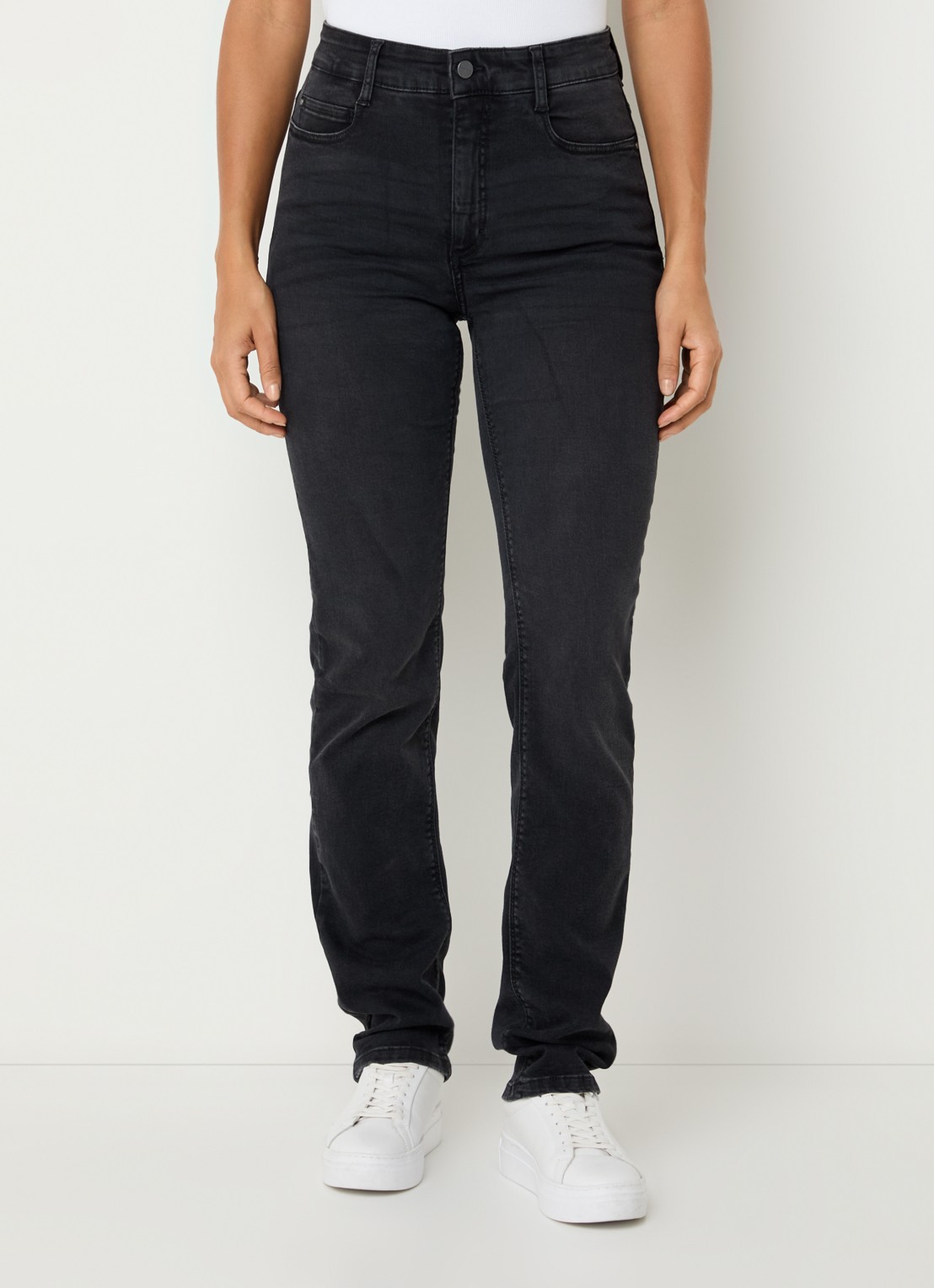 MAC Jeans Dream mid waist slim fit jeans met stretch  - detail 2 antraciet