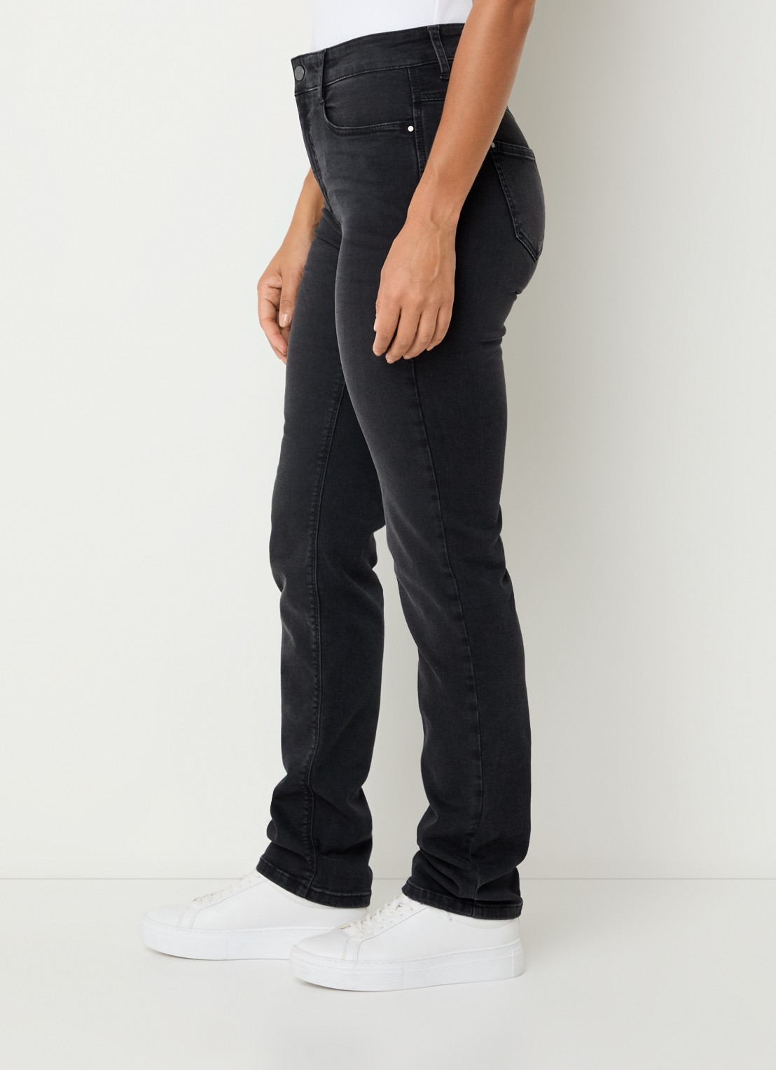 MAC Jeans Dream mid waist slim fit jeans met stretch  - detail 3 antraciet