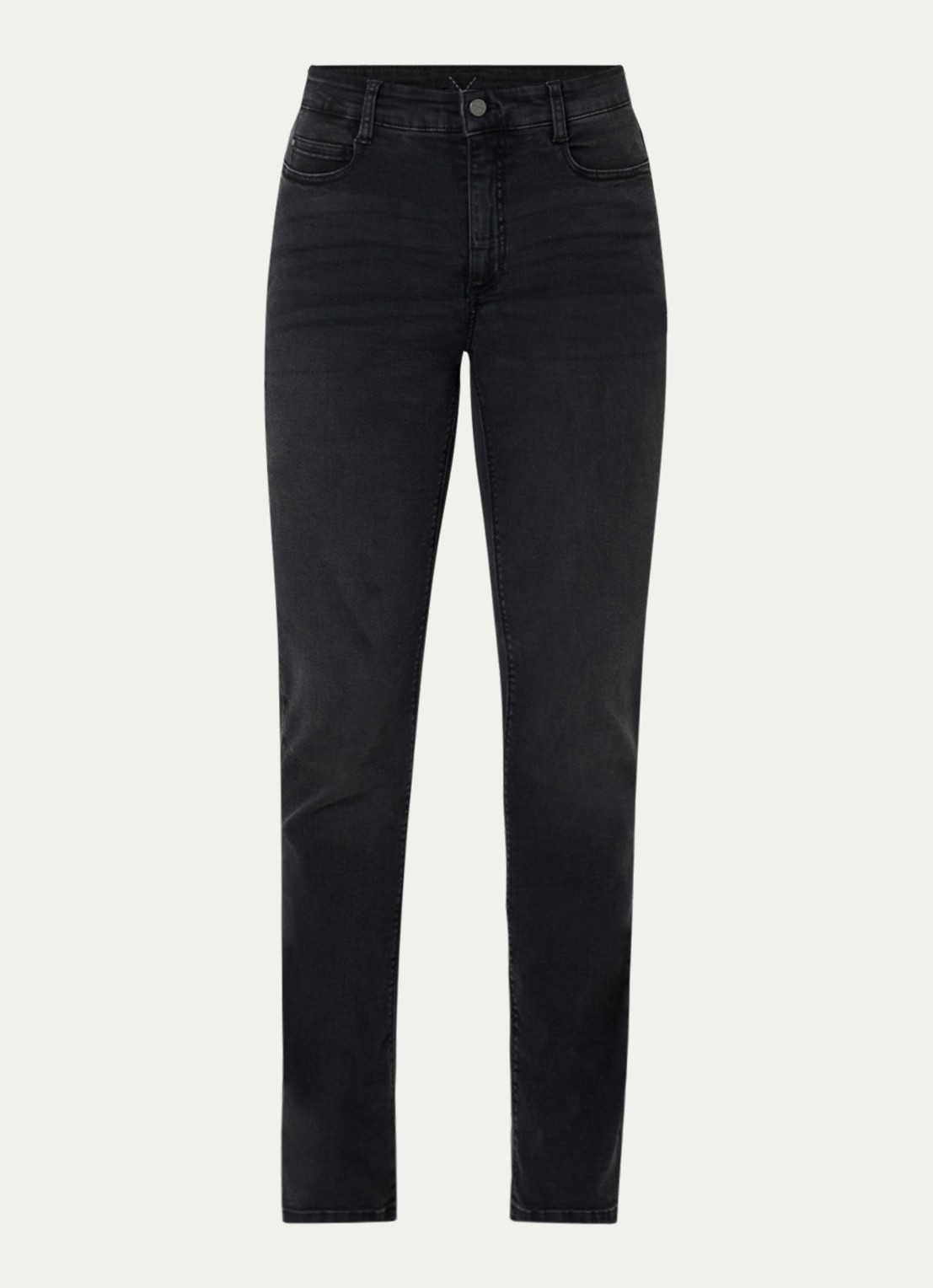MAC Jeans Dream mid waist slim fit jeans met stretch  - voorkant 4 antraciet