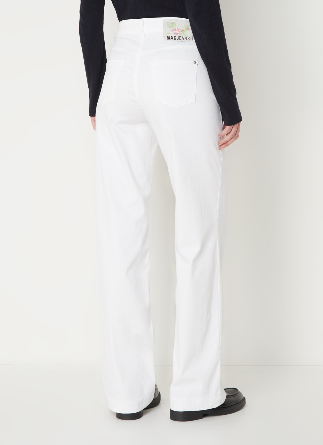 MAC Jeans Dream Wide high waist wide leg jeans met stretch - achterkant wit