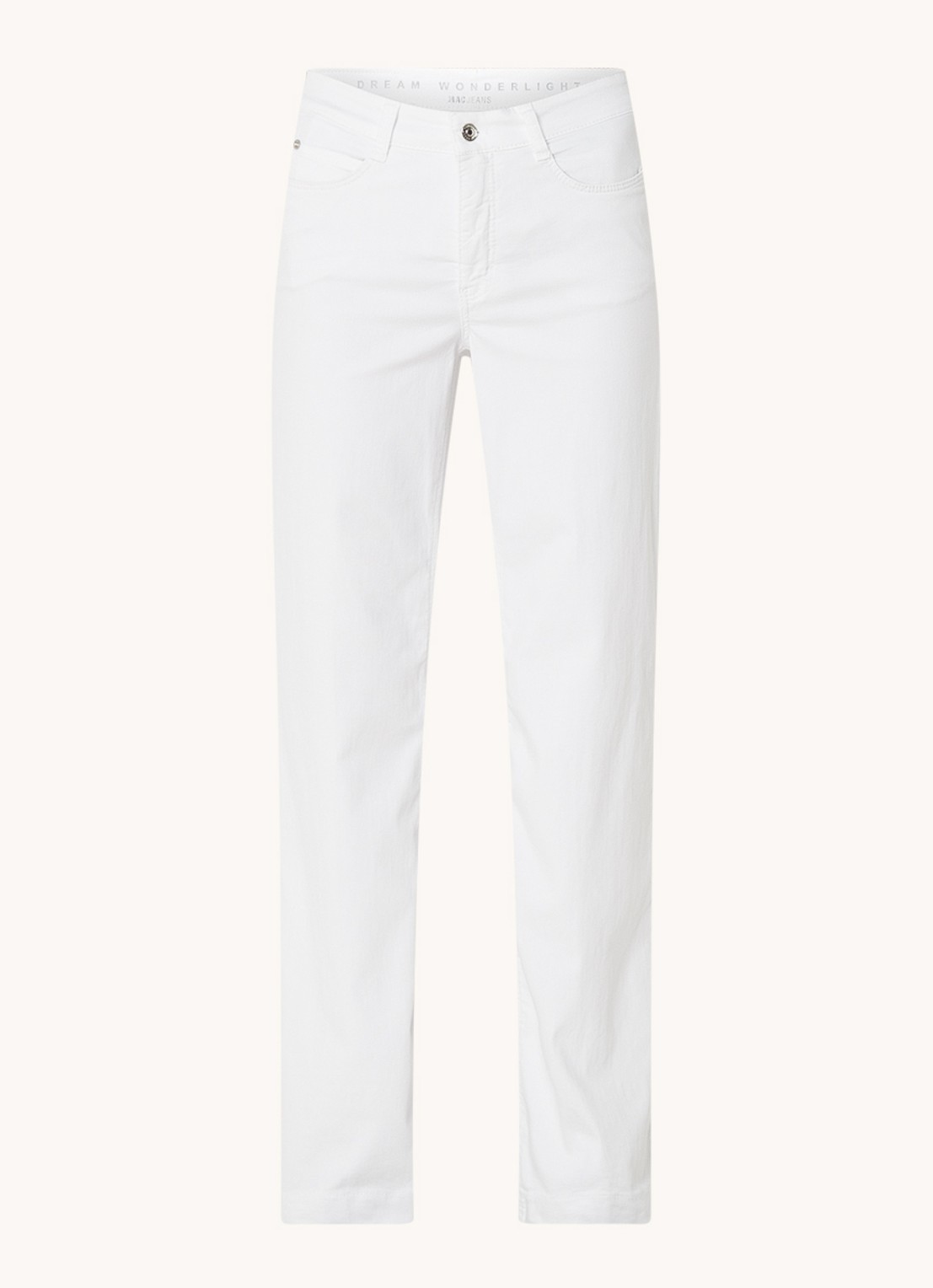 MAC Jeans Dream Wide high waist wide leg jeans met stretch - voorkant 4 wit