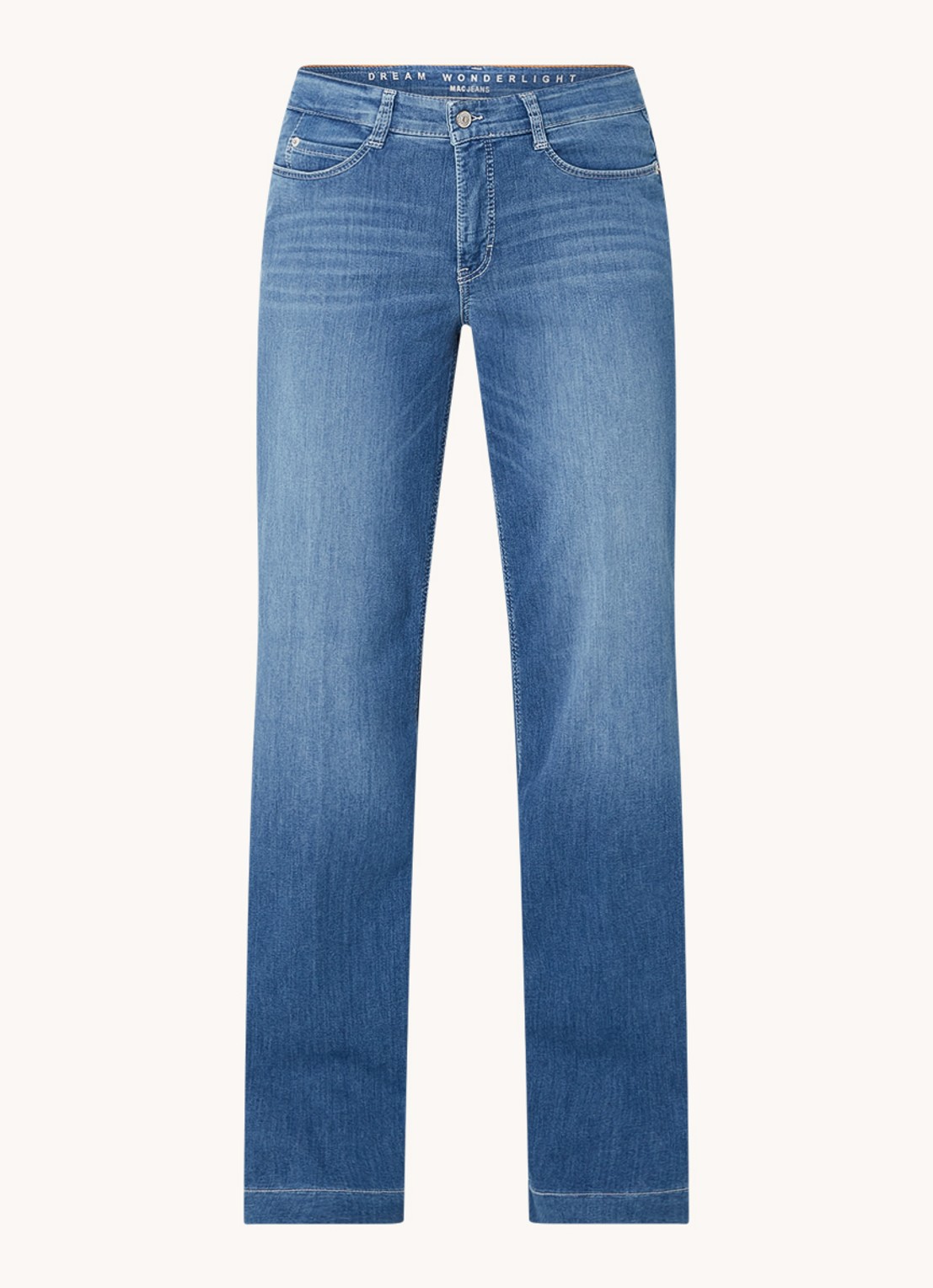 MAC Jeans Dream Wide high waist wide leg jeans met stretch - voorkant 4 indigo