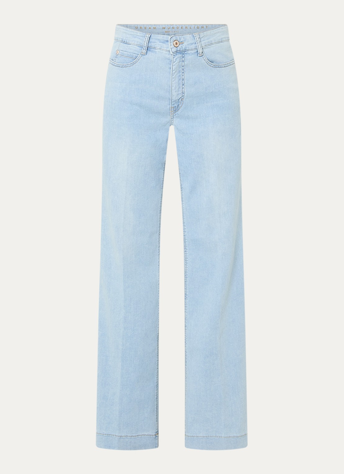 MAC Jeans Dream Wide high waist wide leg jeans met stretch - voorkant lichtblauw
