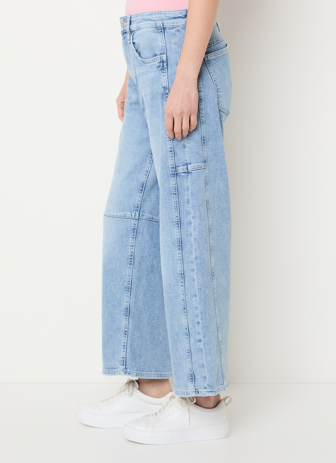 MAC Jeans Ohio high waist balloon fit jeans met lichte wassing - detail 4 indigo