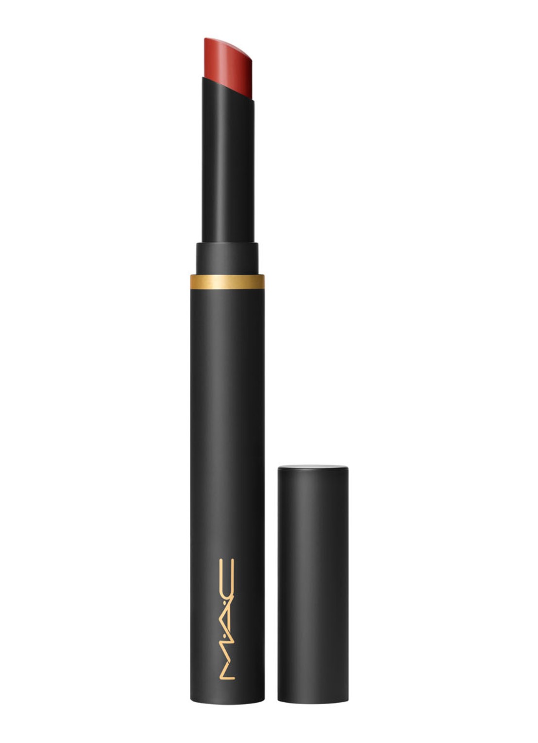 M·A·C Powder Kiss Velvet Blur Slim Stick - lipstick - voorkant 6 devoted to chili