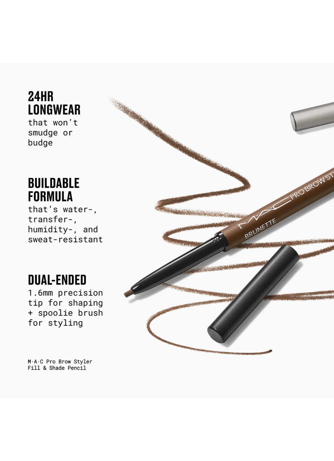 M·A·C Pro Brow Styler - wenkbrauwpotlood met borsteltje - detail 6 brunette