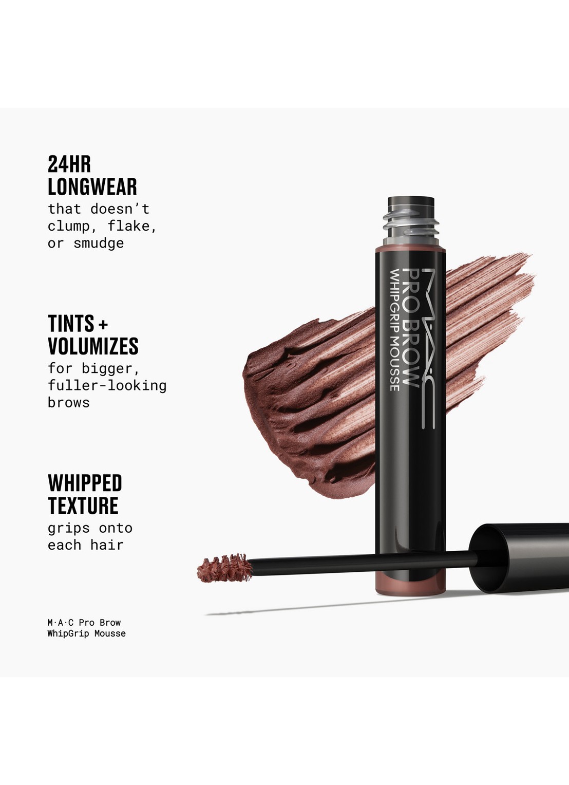 M·A·C Pro Brow Whipgrip Mousse Eyebrow Setting Gel - wenkbrauwgel  - detail 4 thunder