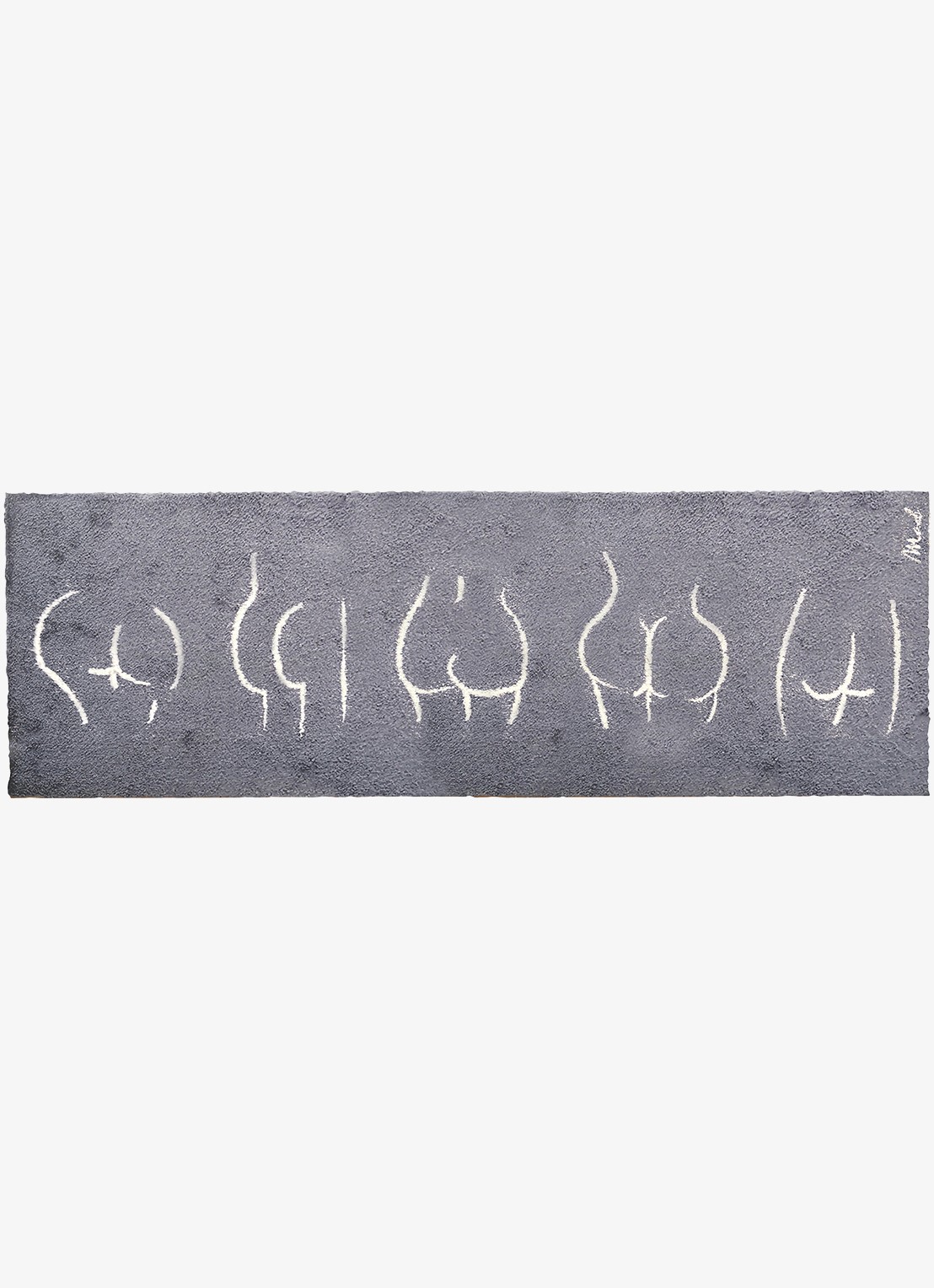 Mad About Mats Aude badmat 50 x 150 cm - voorkant grijs