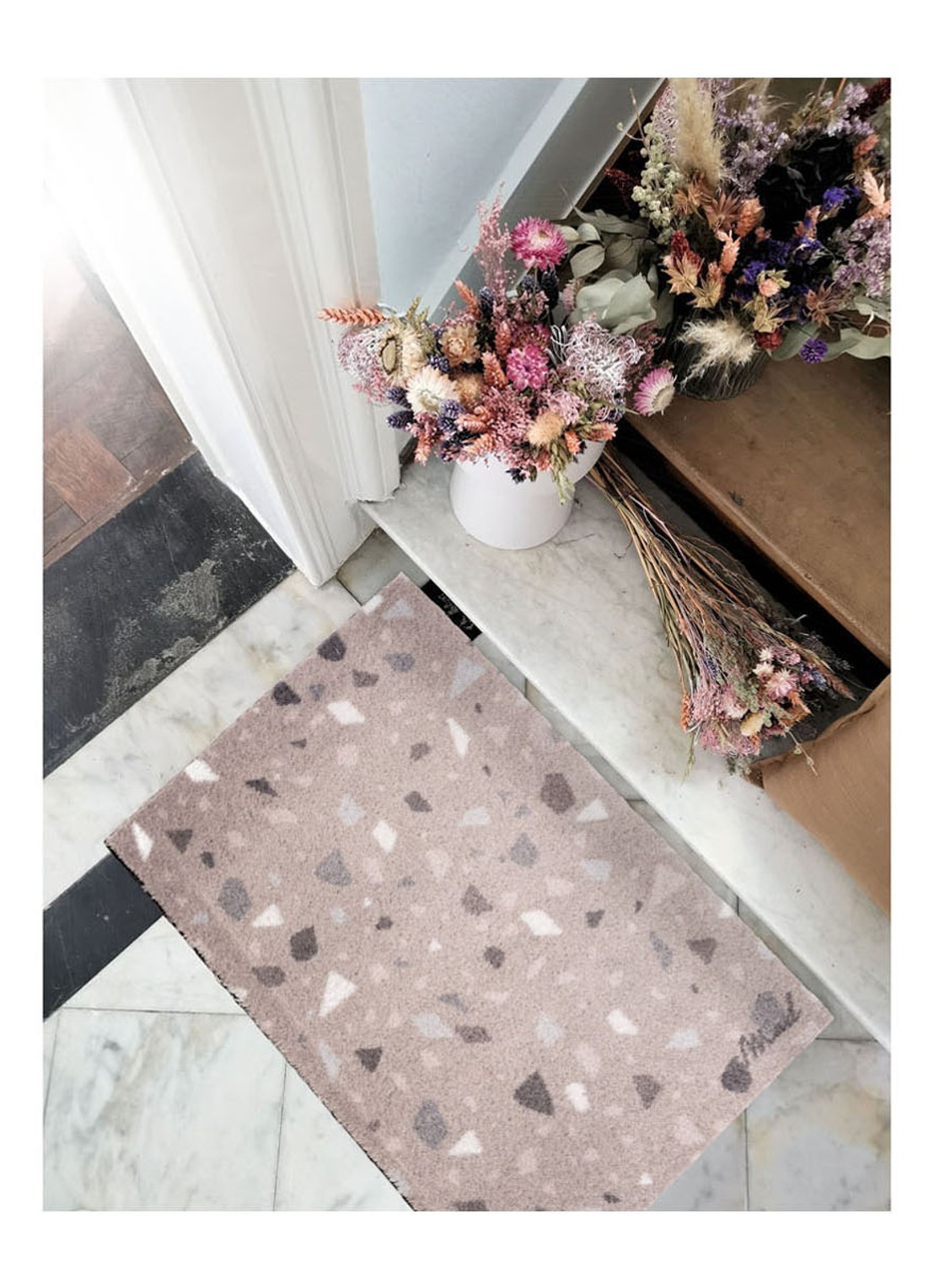 Mad About Mats Cain deurmat 50 x 75 cm - detail roze