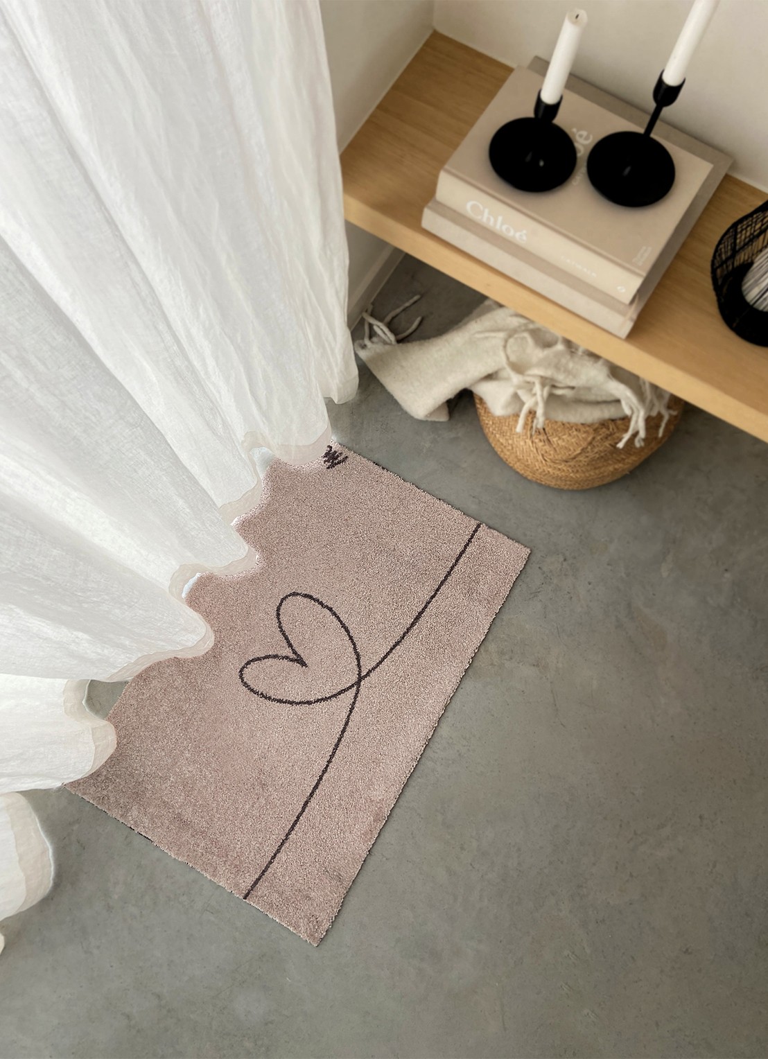 Mad About Mats Cezan universele mat 50 x 75 cm - voorkant 2 donkerbeige