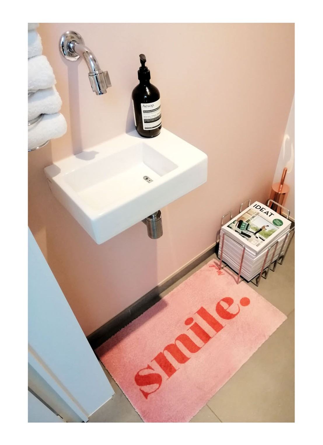 Mad About Mats Perla universele mat 50 x 75 cm - detail 3 roze