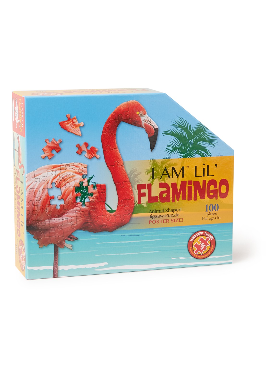 Madd Capp Flamingo legpuzzel 100 stukjes - voorkant roze